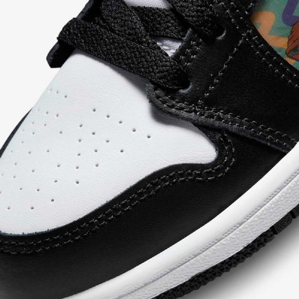 Nike Air Jordan 1 Mid Tops Kengät Lapsille Musta Punainen Tumma