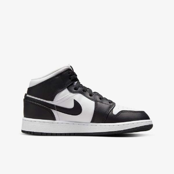 Nike Air Jordan 1 Mid Tops Kengät Lapsille Musta Punainen Tumma