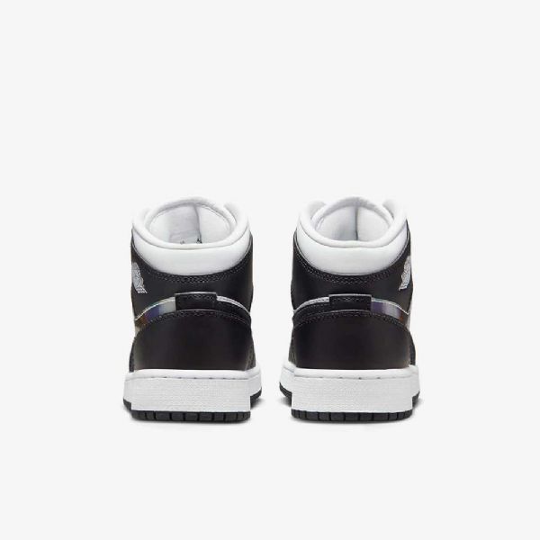 Nike Air Jordan 1 Mid Tops Kengät Lapsille Musta Punainen Tumma