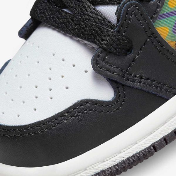 Nike Air Jordan 1 Mid Tops Kengät Lapsille Musta Punainen Tumma