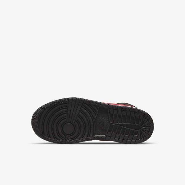Nike Air Jordan 1 Mid Tops Kengät Lapsille Musta Valkoinen Punainen