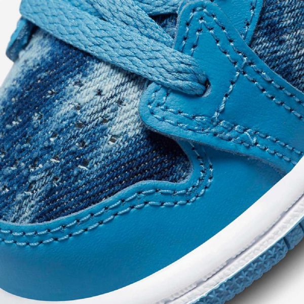 Nike Air Jordan 1 Mid Tops Kengät Lapsille Sininen Valkoinen