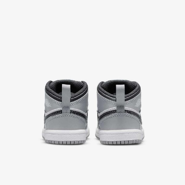 Nike Air Jordan 1 Mid Tops Kengät Lapsille Vaaleanharmaa Valkoinen