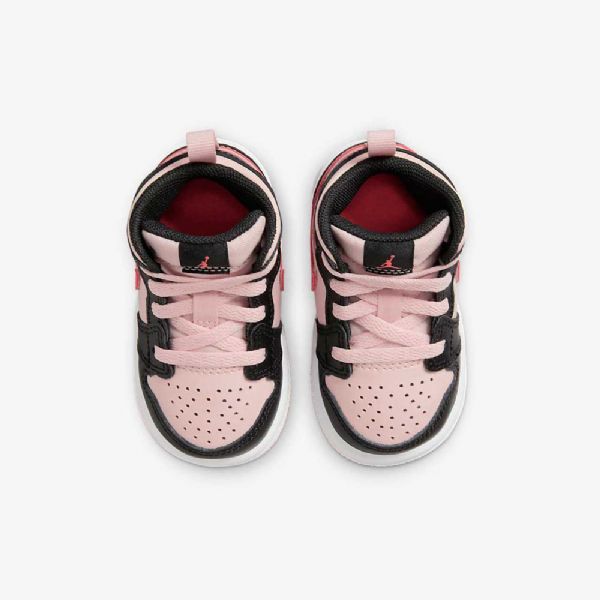 Nike Air Jordan 1 Mid Tops Kengät Lapsille Vaaleanpunainen Musta