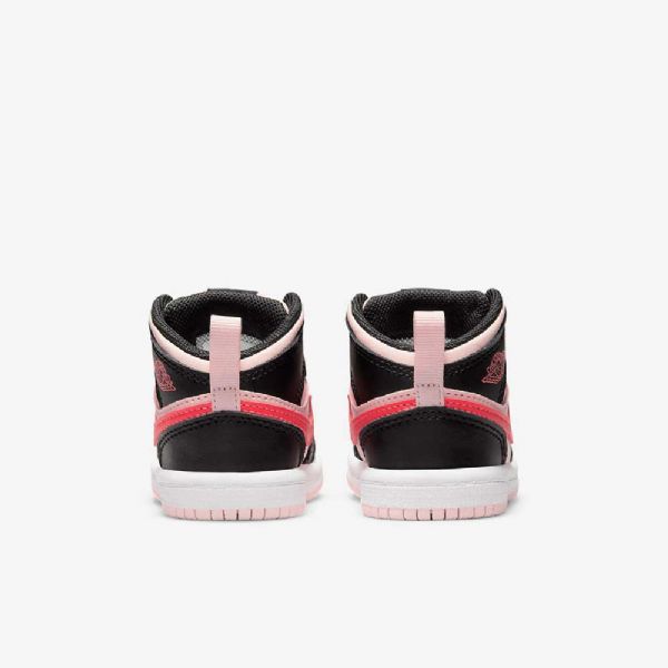 Nike Air Jordan 1 Mid Tops Kengät Lapsille Vaaleanpunainen Musta