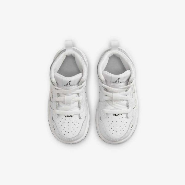 Nike Air Jordan 1 Mid Tops Kengät Lapsille Valkoinen Musta