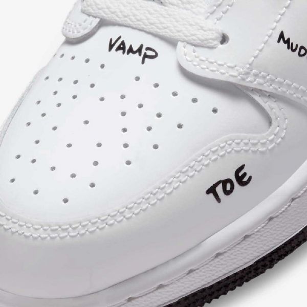 Nike Air Jordan 1 Mid Tops Kengät Lapsille Valkoinen Musta