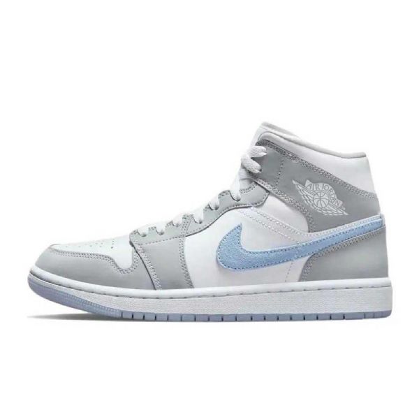 Nike Air Jordan 1 Mid Tops Kengät Miehille Harmaa Sininen