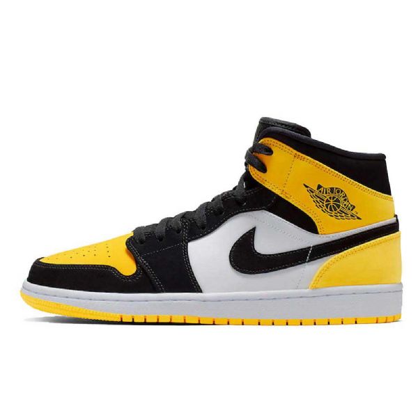 Nike Air Jordan 1 Mid Tops Kengät Miehille Keltainen