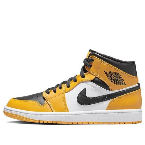 Nike Air Jordan 1 Mid Tops Kengät Miehille Keltainen