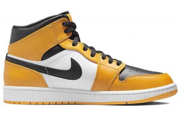 Nike Air Jordan 1 Mid Tops Kengät Miehille Keltainen