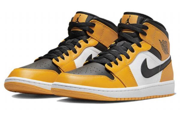 Nike Air Jordan 1 Mid Tops Kengät Miehille Keltainen