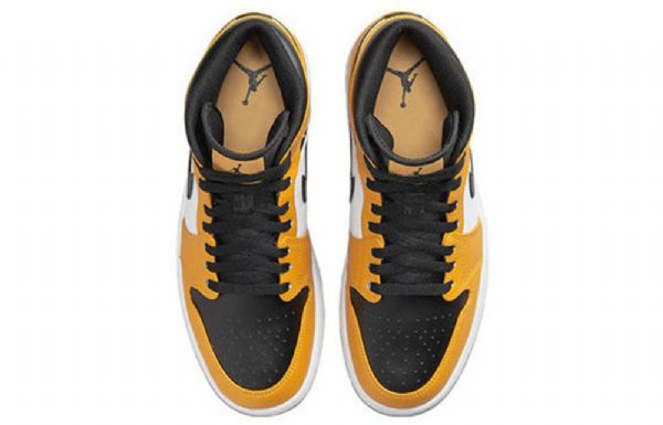Nike Air Jordan 1 Mid Tops Kengät Miehille Keltainen