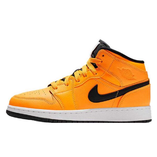 Nike Air Jordan 1 Mid Tops Kengät Miehille Kulta Musta