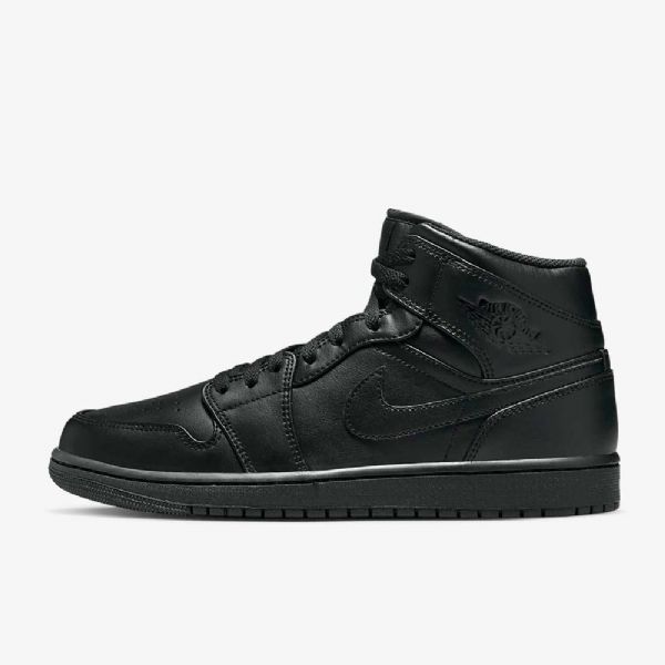 Nike Air Jordan 1 Mid Tops Kengät Miehille Musta