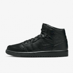 Nike Air Jordan 1 Mid Tops Kengät Miehille Musta