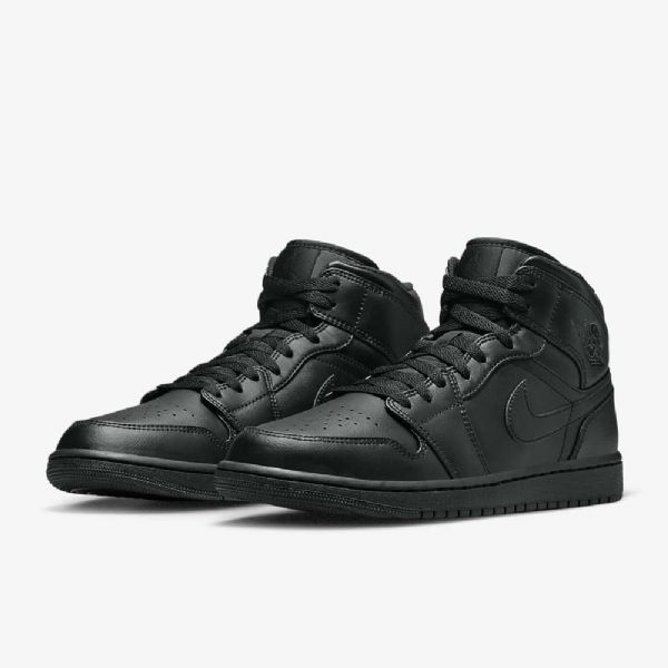 Nike Air Jordan 1 Mid Tops Kengät Miehille Musta