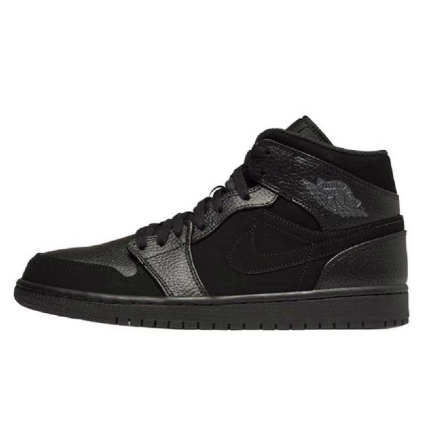 Nike Air Jordan 1 Mid Tops Kengät Miehille Musta