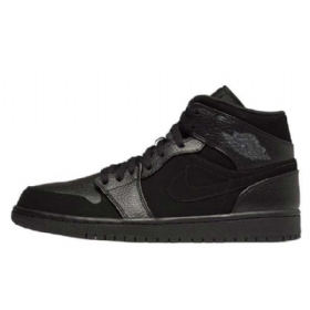 Nike Air Jordan 1 Mid Tops Kengät Miehille Musta