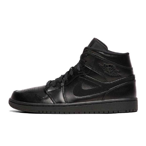 Nike Air Jordan 1 Mid Tops Kengät Miehille Musta