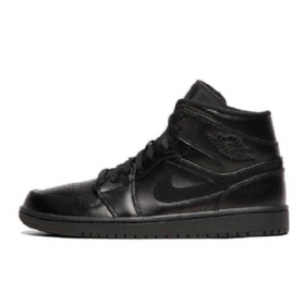 Nike Air Jordan 1 Mid Tops Kengät Miehille Musta