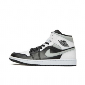 Nike Air Jordan 1 Mid Tops Kengät Miehille Musta Harmaa