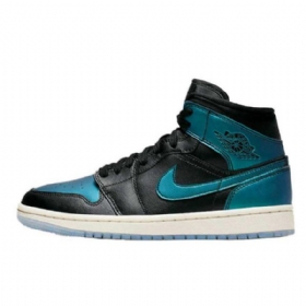 Nike Air Jordan 1 Mid Tops Kengät Miehille Musta Turkoosi
