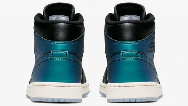 Nike Air Jordan 1 Mid Tops Kengät Miehille Musta Turkoosi