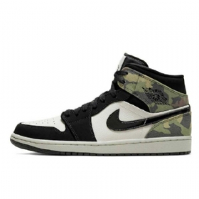 Nike Air Jordan 1 Mid Tops Kengät Miehille Naamiointivihreä