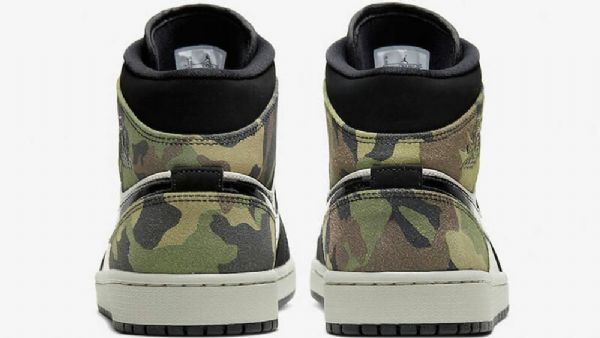 Nike Air Jordan 1 Mid Tops Kengät Miehille Naamiointivihreä