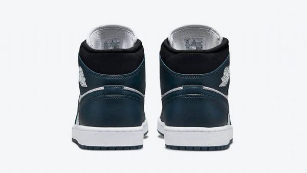Nike Air Jordan 1 Mid Tops Kengät Miehille Tumman Laivastonvalkoinen