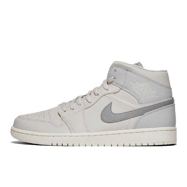 Nike Air Jordan 1 Mid Tops Kengät Miehille Vaaleanharmaa