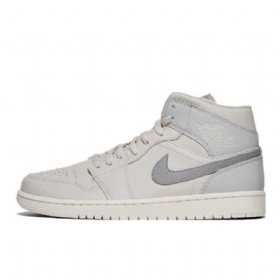 Nike Air Jordan 1 Mid Tops Kengät Miehille Vaaleanharmaa