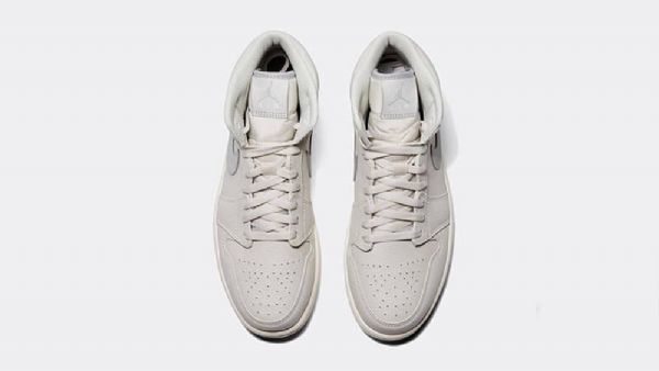 Nike Air Jordan 1 Mid Tops Kengät Miehille Vaaleanharmaa