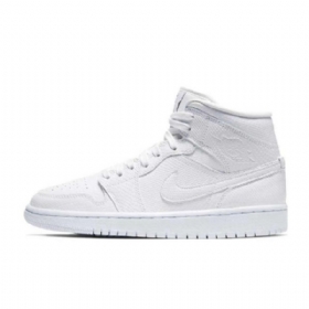 Nike Air Jordan 1 Mid Tops Kengät Miehille Valkoinen