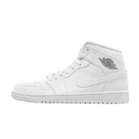 Nike Air Jordan 1 Mid Tops Kengät Miehille Valkoinen