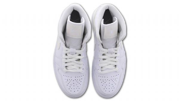 Nike Air Jordan Air 1 Mid Tops Kengät Miehille Valkoinen