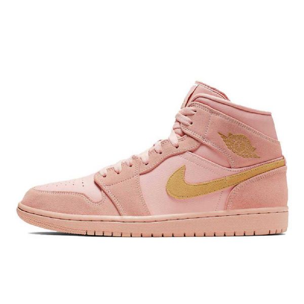 Nike Air Jordan 1 Mid Tops Kengät Naisille Coral Kulta