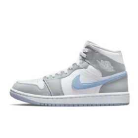 Nike Air Jordan 1 Mid Tops Kengät Naisille Harmaasininen