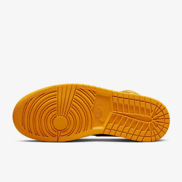 Nike Air Jordan 1 Mid Tops Kengät Naisille Keltainen Musta