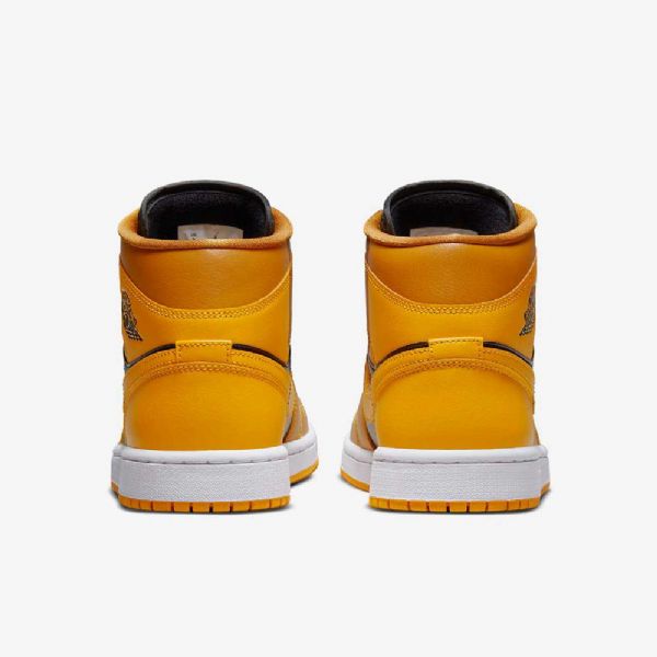 Nike Air Jordan 1 Mid Tops Kengät Naisille Keltainen Musta
