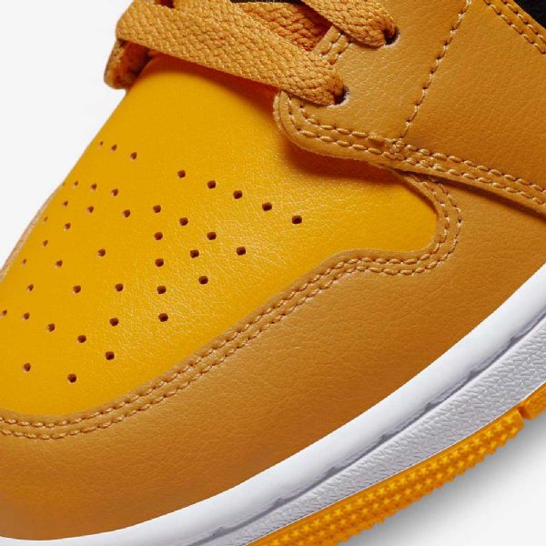 Nike Air Jordan 1 Mid Tops Kengät Naisille Keltainen Musta