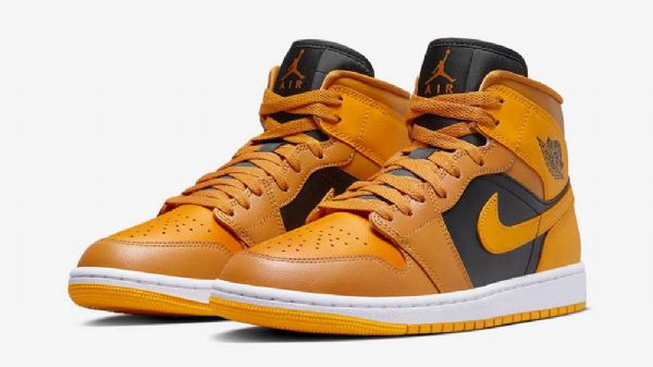 Nike Air Jordan 1 Mid Tops Kengät Naisille Keltakulta