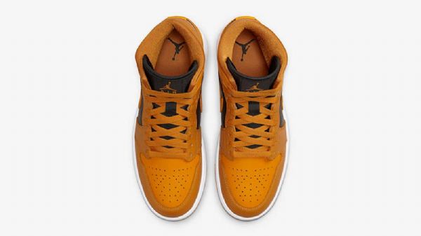 Nike Air Jordan 1 Mid Tops Kengät Naisille Keltakulta