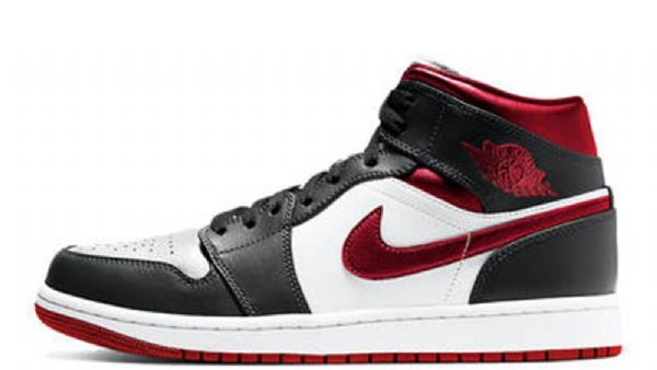 Nike Air Jordan 1 Mid Tops Kengät Naisille Musta Punainen