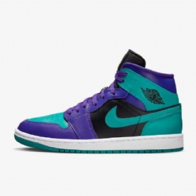 Nike Air Jordan 1 Mid Tops Kengät Naisille Purppura Musta Valkoinen