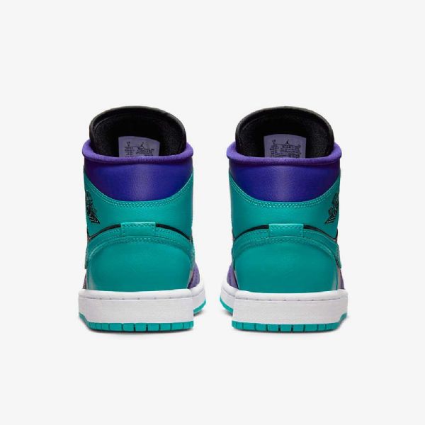 Nike Air Jordan 1 Mid Tops Kengät Naisille Purppura Musta Valkoinen