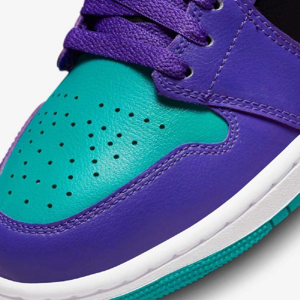 Nike Air Jordan 1 Mid Tops Kengät Naisille Purppura Musta Valkoinen