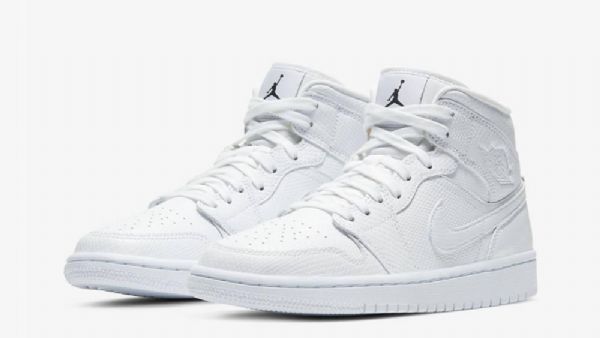 Nike Air Jordan 1 Mid Tops Kengät Naisille Valkoinen