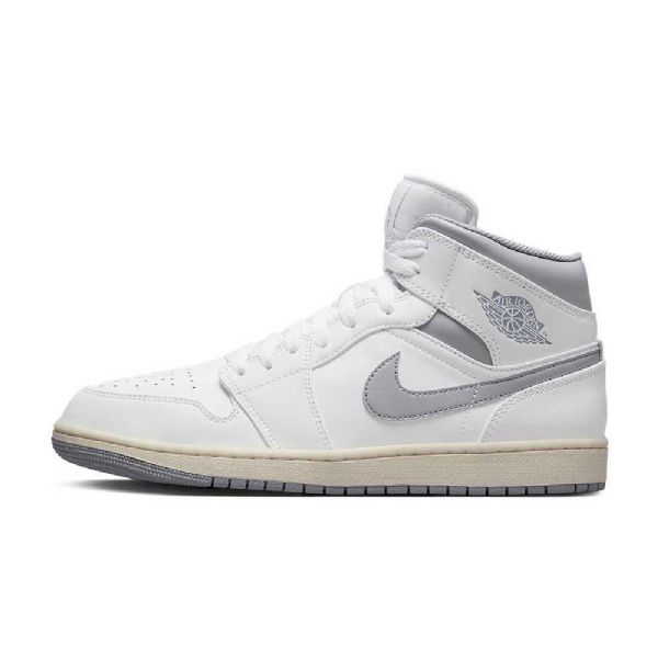 Nike Air Jordan 1 Mid Tops Kengät Naisille Valkoinen Harmaa